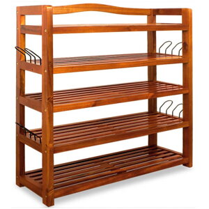 Regal za cipele RUSTIC, 5 polica, 75x26x82 cm, prirodno smeđi