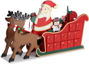 Adventski kalendar NIKOLAS, 52x31x13 cm, višebojan