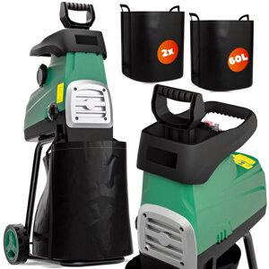 Vrtna sjeckalica/drobilica DIOX+2x vreća 60l, 3100W crno/zelena