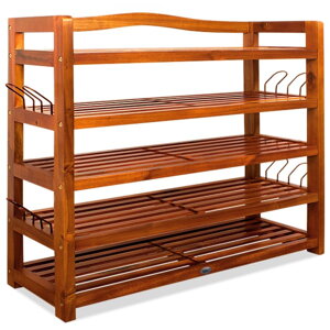 Regal za cipele RUSTIC, 5 polica, 85x26x82 cm, prirodno smeđi