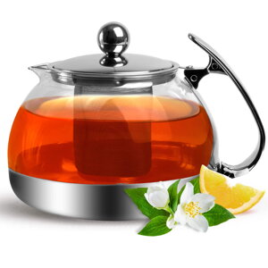 Čajnik sa sitom TEA 1,2 l, proziran, srebrni