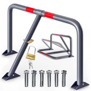 Set sklopivih parkirnih barijera ANTONIA, 2 kom, 800x470x440 mm, siva