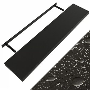 Zidna polica FIGO s konzolom, 110cm, crna
