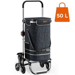 Kolica - Torba na kotače (za stepenice) COMFORT, 50 l, crna