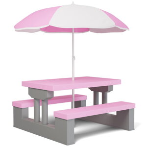 Dječji set za sjedenje sa suncobranom JASMIN, 67x78,5x42,5 cm, plava/bijela/crvena