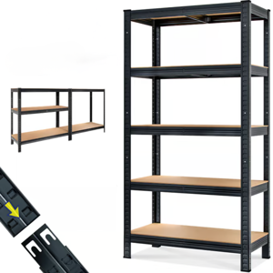 Regal s visokom nosivošću HEAVY, max. 875 kg, 90x40x180 cm, crna