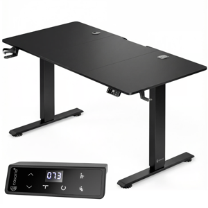 Podesivi uredski stol FLEXI, 160x75x72–117cm, crni