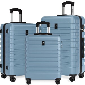 Set putnih kofera NEW YORK s tvrdom školjkom, 3-dijelni, ABS, svijetloplava