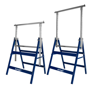 Teleskopski nosači za skelu DANNY, set od 2 komada, max. 200 kg, 60x56x81–130 cm, srebrno/plave