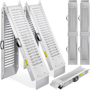 Najazdne rampe za auto DRIVE, sklopive, set od 2 komada max. 400 kg, 160 cm, srebrna