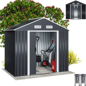 Vrtna kućica za alat XL, 196x132x188cm, antracit