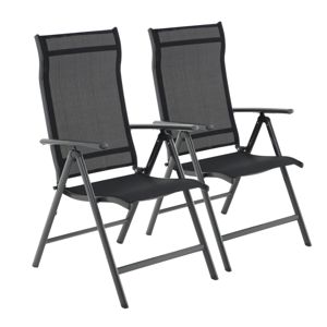 Vrtne stolice RIVIERA, set 2 kom, crna