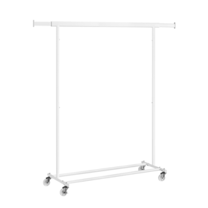 Stalak za odjeću na kotačićima INEZ, max. 90 kg, 83,5x45x160 cm, bijela