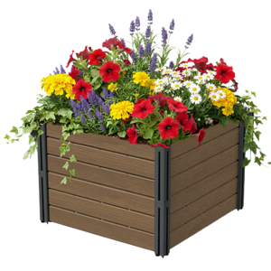 Povišena gredica BASE PLANT, 61x61x46cm, prirodna smeđa