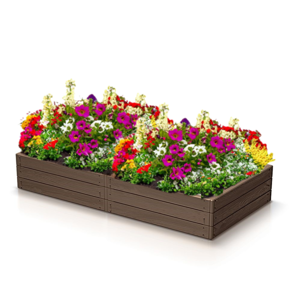 Povišena gredica WOODY, 149x75,6x25 cm, smeđa