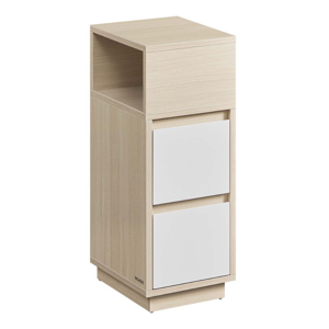 Noćni ormarić ROBIN, 30x25x65cm, bijela/bež