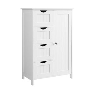 Kupaonski ormarić s 4 ladice i policom PAULA, 55x30x81cm, bijela