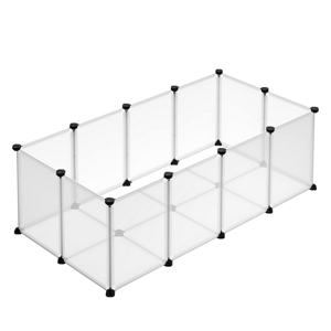 Ogradica za male životinje od prozirne plastike BEN, 125x63x42 cm, prozirna