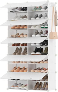 Organizator za obuću KIMBERLY, 10 kutija, bijela/prozirna