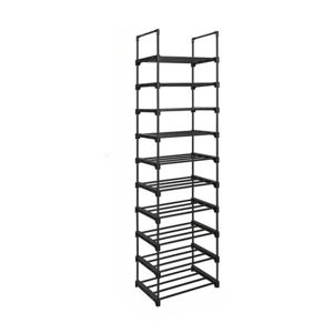 Modularni regal za cipele TUBE, 10 polica, 45x30x174 cm, crni