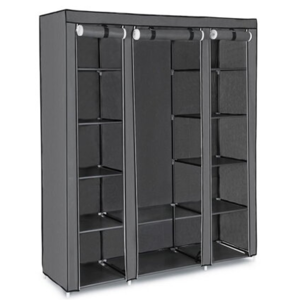 Prijenosni tekstilni ormar, garderobni ormar CLOSET, 150×175×45cm, siva