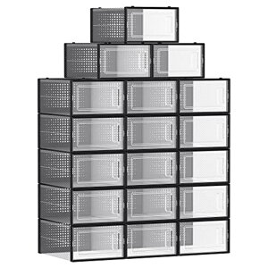 Organizator za cipele MARI, 18 kutija, crni/prozirni