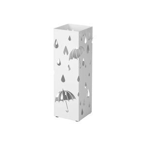 Metalni stalak za kišobrane UMBRELLA, 15,5x15,5x49 cm, bijeli