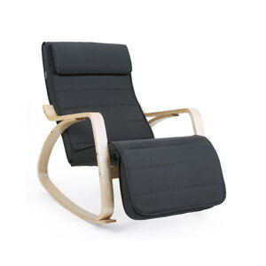 Stolica za ljuljanje, ležaljka SWING, nosivost 150 kg, 67x115x91 cm, antracit