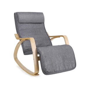 Stolica za ljuljanje, ležaljka SWING, nosivost 150 kg, 67x115x91 cm, siva