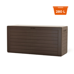 Kutija za pohranu WOODEBOX, 280 l, 120x46x57 cm, tamnosmeđa