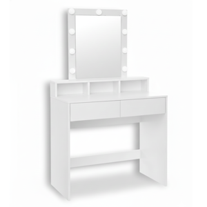 Toaletni stolić VANESA s rasvjetom, 80x40x145 cm, bijeli