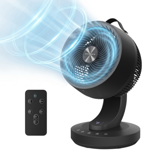 Cirkulacijski ventilator FLOW s daljinskim upravljačem, crni