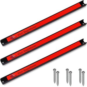 Magnetna traka HOLDER, 3 kom, 45 cm, crvena/crna