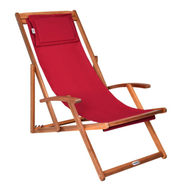 Vrtna ležaljka SIENA, 65x87x102cm, crvena