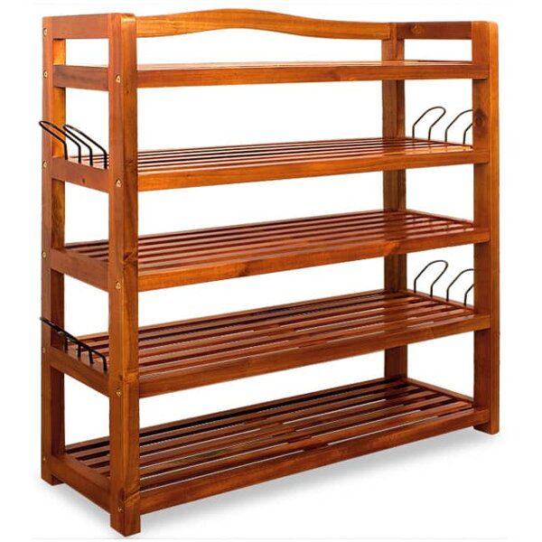 Regal za cipele RUSTIC, 5 polica, 75x26x82 cm, prirodno smeđi