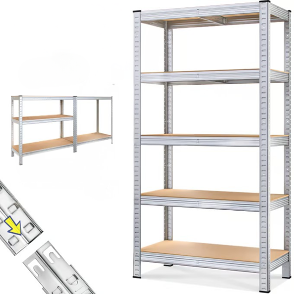 Regal s visokom nosivošću HEAVY, max. 875 kg, 90x40x180 cm, srebrni