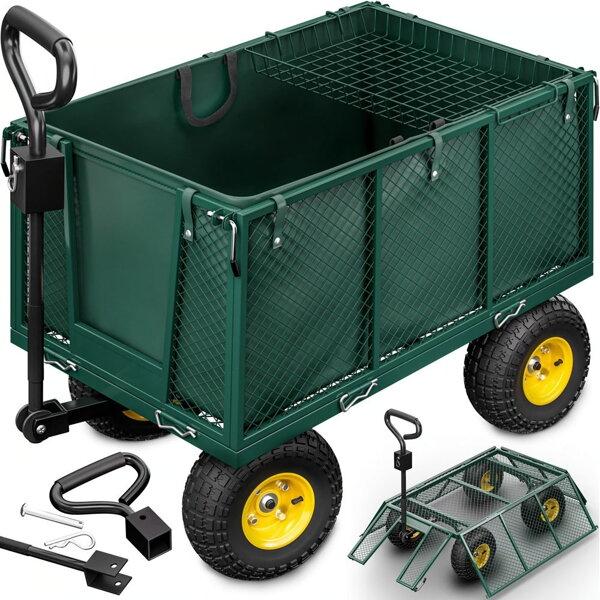 Transportna kolica HECTOR, maks. 550 kg, 110x75x52 cm, zelena