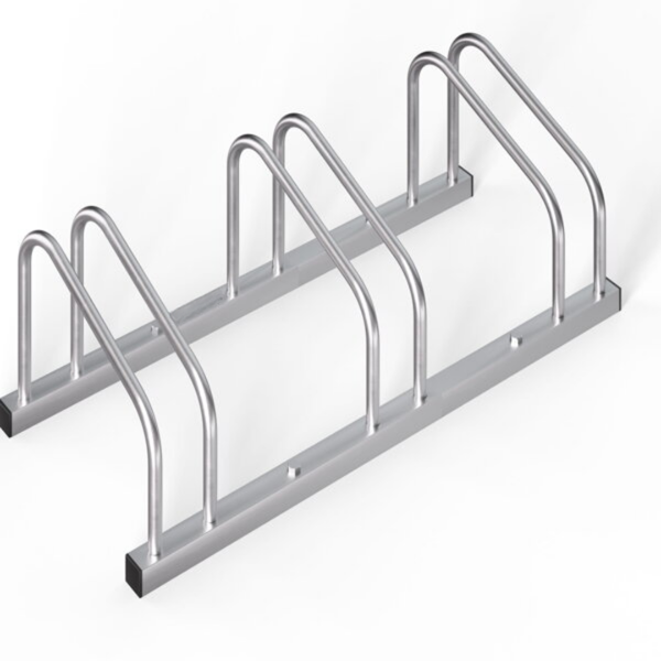 Stalak za 3 bicikla BIKE, 84x32x27 cm, srebrni