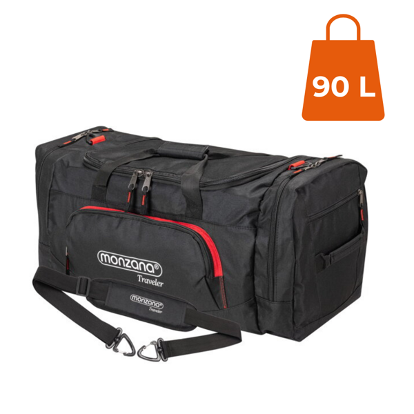 Putna torba za rame JERGY, 90 l, 65x32x33 cm, crna