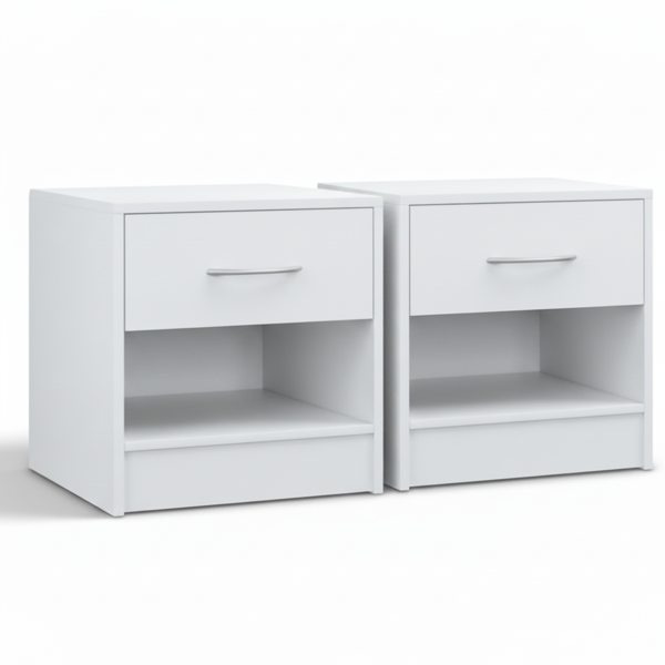 Set noćnih ormarića BIANCA, 2 kom, 41x39x28cm, bijeli