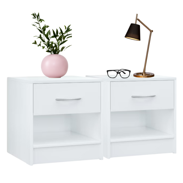 Set noćnih ormarića BIANCA, 2 kom, 41x39x28cm, bijeli