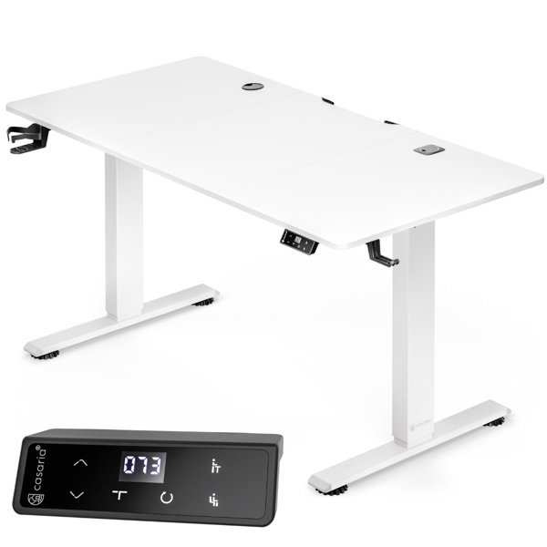 Podesivi uredski stol FLEXI, 140x60x72–117cm, bijela