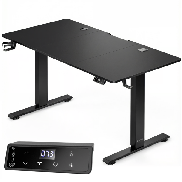 Podesivi uredski stol FLEXI, 160x75x72–117cm, crni