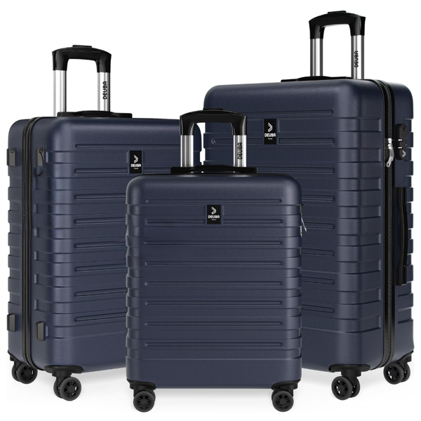 Set putnih kofera NEW YORK s tvrdom školjkom, 3-dijelni, ABS, tamnoplava