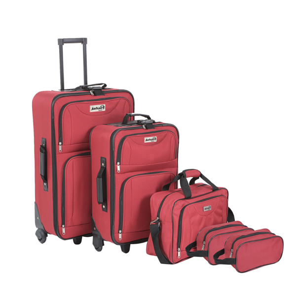 Set putnih kofera TRAVEL, 5-dijelni, crvena