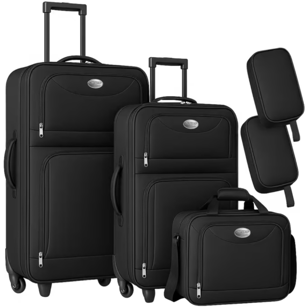 Set putnih kofera TRAVEL, 5-dijelni, crni