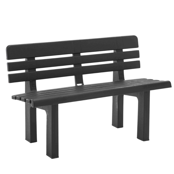 Vrtna klupa GENZIANA, 110x52x71cm, antracit
