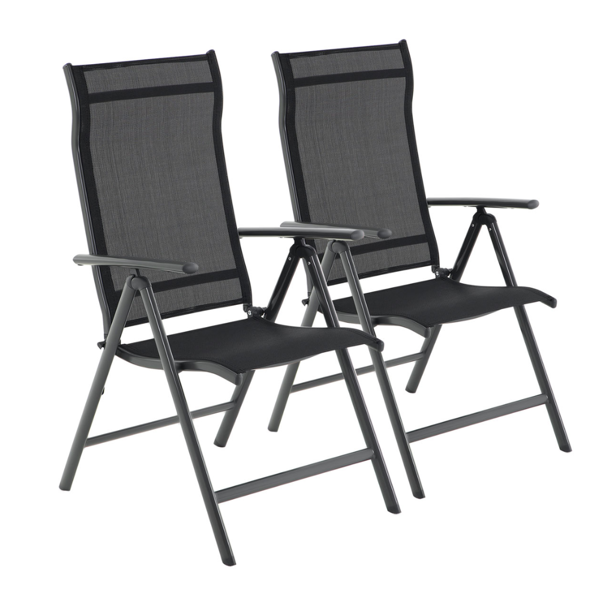Vrtne stolice RIVIERA, set 2 kom, crna
