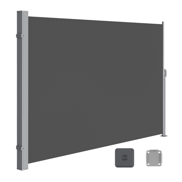 Bočna tenda HORIZON za terasu, 200x350cm, siva