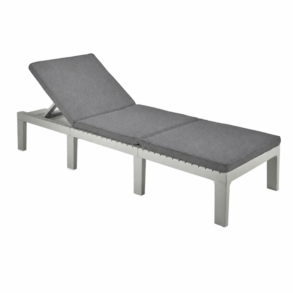 Vrtna ležaljka HAITI s podlogom, 65×195×78cm, bijela